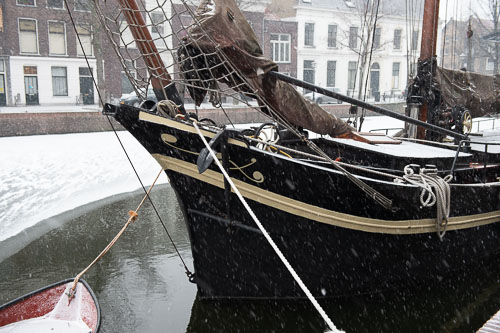 Schiedam in de sneeuw